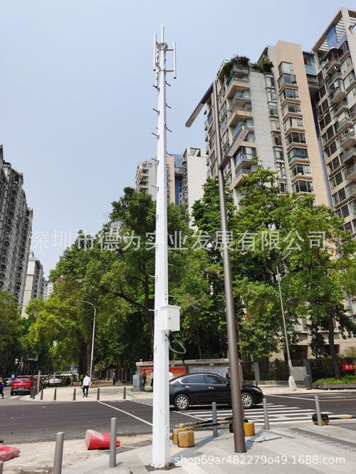 深圳德为5g信号杆通信基站抱杆5g信号接收塔杆无线基站抱杆4米